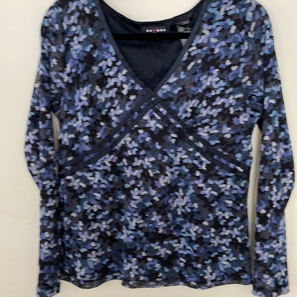 NWOT sheer top with lining